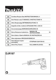 Notice MAKITA DJR187ZK Scie électrique