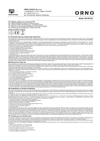Notice ORNO OR-CR-253 Détecteur de mouvements