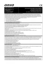 Notice ORNO OR-DB-YK-117 Sonnette de portes