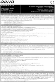 Notice ORNO OR-DB-YK-118 Sonnette de portes