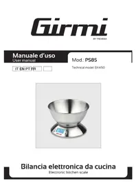 Notice GIRMI PS85 Kitchen scales