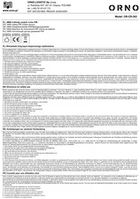 Notice ORNO OR-CR-263 Détecteur de mouvements