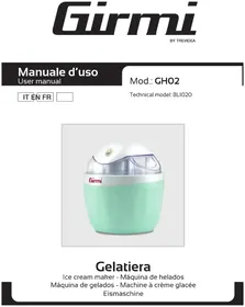 Notice GIRMI GH02 Machine à glace