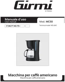 Notice GIRMI MC50 Maquina de cafe