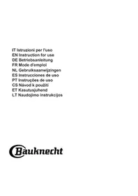 Notice BAUKNECHT BVH80 Pliit
