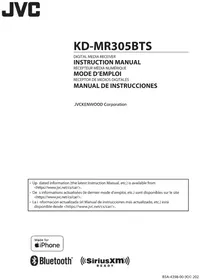 Notice JVC KD-MR305BTS Radio