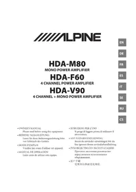 Notice ALPINE HDA-M80 Recepteur