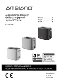 Notice Ambiano GT-TDS-EDS-11 Toaster