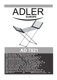 Notice ADLER AD 7821 Waschmaschine