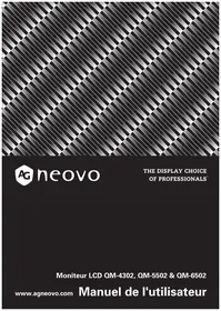 Notice AG Neovo QM-6502 Moniteur