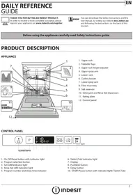 Notice INDESIT D2I HD524 A Myčky nádobí