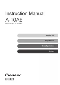 Notice PIONEER A-10EB Récepteur audio-vidéo