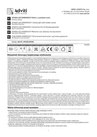 Notice Adviti AD-PL-391WLPMR4 Lampe