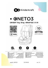 Notice Kinderkraft ONETO 3 Kindersitz