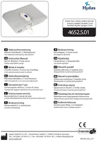 Notice Hydas 4652.5.01 Couverture/coussin chauffant
