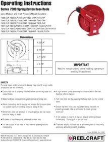 Notice Reelcraft 7650 OLP Tuyau d'arrosage