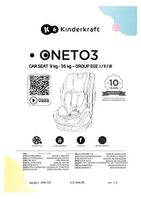 Notice Kindercraft ONETO 3 Siège de voiture