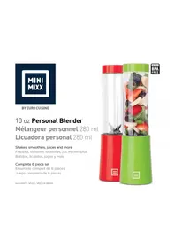 Notice Euro Cuisine MM2G Blender