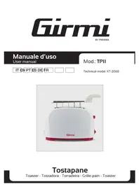 Notice GIRMI TP11 Toaster