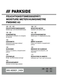 Notice PARKSIDE PMSHM 2 A3 Instrumento de medida
