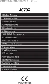 Notice Emos J0703 Antenne TV