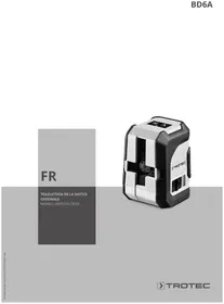 Notice TROTEC BD6A Pointeur laser