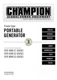 Notice Champion CPG6500E2 Générateur