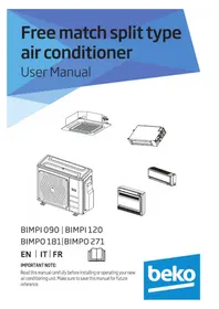 Notice BEKO BIMPI 120 Condizionatore