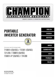 Notice Champion 73001I-E Générateur