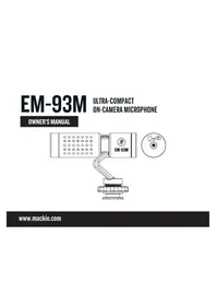 Notice MACKIE EM-99B Microphone