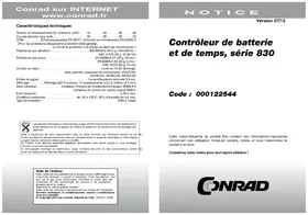 Notice CONRAD 830 Non catégorisé