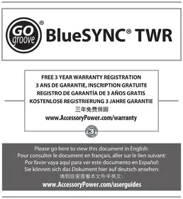 Notice GOgroove BLUESYNC TWR Haut-parleur