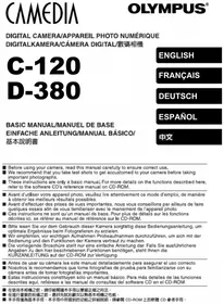Notice OLYMPUS CAMEDIA D-380 Appareil photo