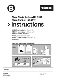 Notice THULE RAPID SYSTEM KIT 4012 Porte-bagages