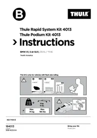 Notice THULE RAPID SYSTEM KIT 4013 Non catégorisé