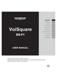 Notice OLYMPUS VOISQUARE DS F1 Hlasový záznamník