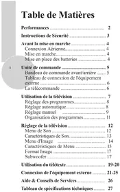 Notice Opera TV7061 Téléviseur