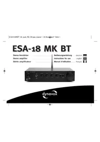 Notice Dynavox ESA-18 MK BT Recepteur