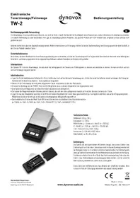 Notice Dynavox TW-2 Equipement DJ