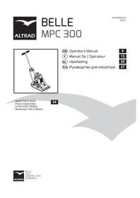Notice ALTRAD BELLE MPC 300 Plaque vibrante