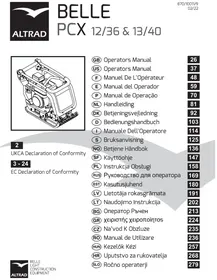 Notice ALTRAD BELLE PCX 13/40 Plaque vibrante