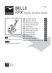 Notice ALTRAD BELLE RPX 35/60D Plaque vibrante