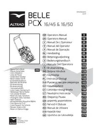 Notice ALTRAD BELLE PCX 16/50 Plaque vibrante