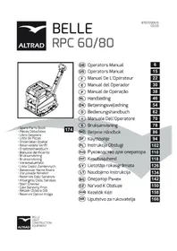 Notice ALTRAD BELLE RPC 60/80D Plaque vibrante