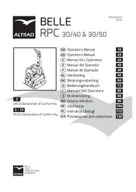 Notice ALTRAD BELLE RPC 30/50 Plaque vibrante