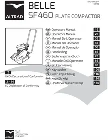 Notice ALTRAD BELLE SF 460 Plaque vibrante