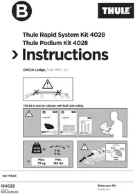 Notice THULE RAPID SYSTEM KIT 4028 Non catégorisé