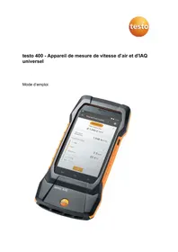 Notice Testo 400 Thermomètre