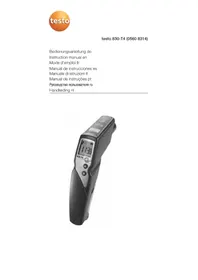Notice Testo 830-T4 Thermomètre
