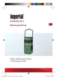 Notice Imperial DABMAN OR 3 Radio